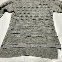 YOKO TAKESHITA×TACASi★レア 高級★STAND PULLOVER KNIT★シルク混 ミックス素材 ニットセーター 灰 M 竹下洋子 タキャシ 定価70400円_画像4