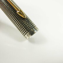 パーカー ペン先14K 万年筆 スターリングシルバー 格子柄 PARKER 中古品 ♪_画像6