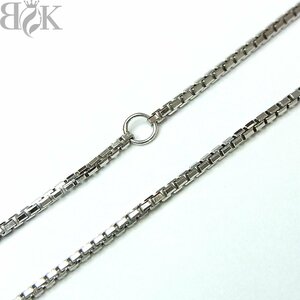 Pt850 ベネチアンチェーン ネックレス 3.6g 全長：39.5cm 幅：0.9mm プラチナ 超音波洗浄済み ∞