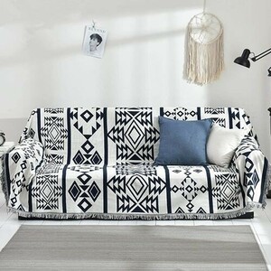  sofa cover multi cover Northern Europe manner blanket rug OLTE (Optical Line Transmission Equipment) ga pattern race pattern camp outdoor gran pin g picnic mat 