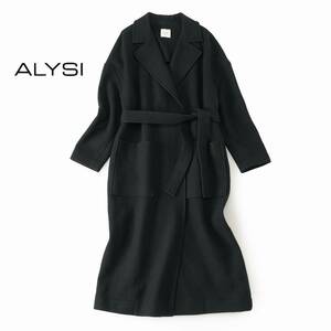 美品★ALYSIアリジ9.2万★38size/ゆとり9号★コート黒K116