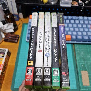 XBOX360ソフト4本とXBOXソフト1本セットジャンク