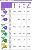 【送料無料】スリングベルト 耐荷重2400kg 2.4t 長さ3m×幅75mm アイ型 ナイロン ベルト スリング 吊り 荷揚 ベルト 資材 玉掛け 牽引 新品_画像5