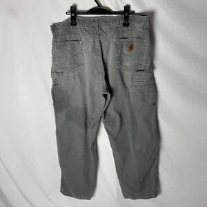 カーハート ダックペインター パンツ　古着　40×32 モスグリーン　ヴィンテージ WORK WEAR