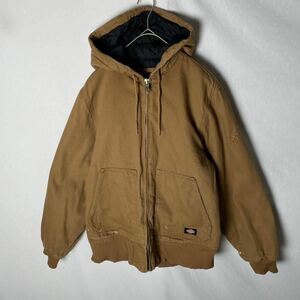 ディッキーズ　ダックワークジャケット　フーディ　古着　Mサイズ　ブラウン　ヴィンテージ WORK WEAR