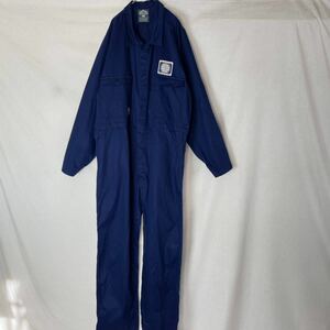 TOP LEVEL 長袖つなぎ　古着　112Sサイズ　ネイビー　WORK WEAR 