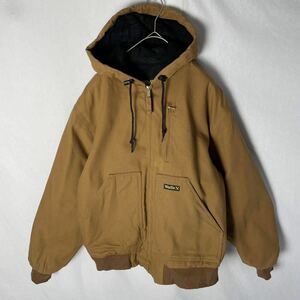 walls ダックワークジャケット　古着　LRサイズ　ブラウン　ヴィンテージ WORK WEAR 中綿入り