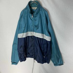 80's L.L.Bean ナイロンジャケット　古着　Lサイズ　グリーン　ヴィンテージ 