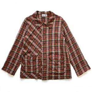 90s vintage ISSEY MIYAKE HAI SPORTING GEAR チェック柄 ウール フランネル ジャケット スカート赤 red size M レディース 希少 切替 old