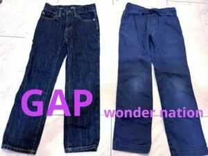 Gap G хлеб + wonder neishon хлопок брюки 6 лет ~7 лет 2 шт. комплект 