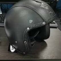 美品★ ヘルメット ジェットヘルメット ハーレー バイク用 ライダース 銅製ゴーグル付き 脱着式の内装 S～2XL_画像4