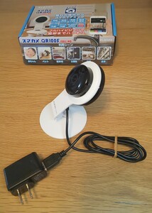 【中古美品_2】PLANEX スマカメ CS-QR100F フルHD ネットワークカメラ 動作確認済 プラネックス防犯 ベビー