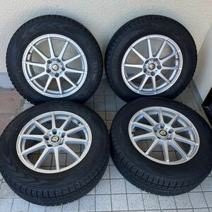 225/65R17 YOKOHAMA ICE GUARD G075 ハリアー RAV4 ヴァンガード ヨコハマ 17×7J +38 5H PCD114.3 4本セット スタッドレスタイヤ