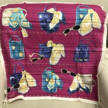 [ブランド] カワムラ「TRUSSARDI：トラサルディ 大判ハンカチ」 サイズ：約54cm×56cm スカーフとしても 絹・綿 ファッション小物_画像2