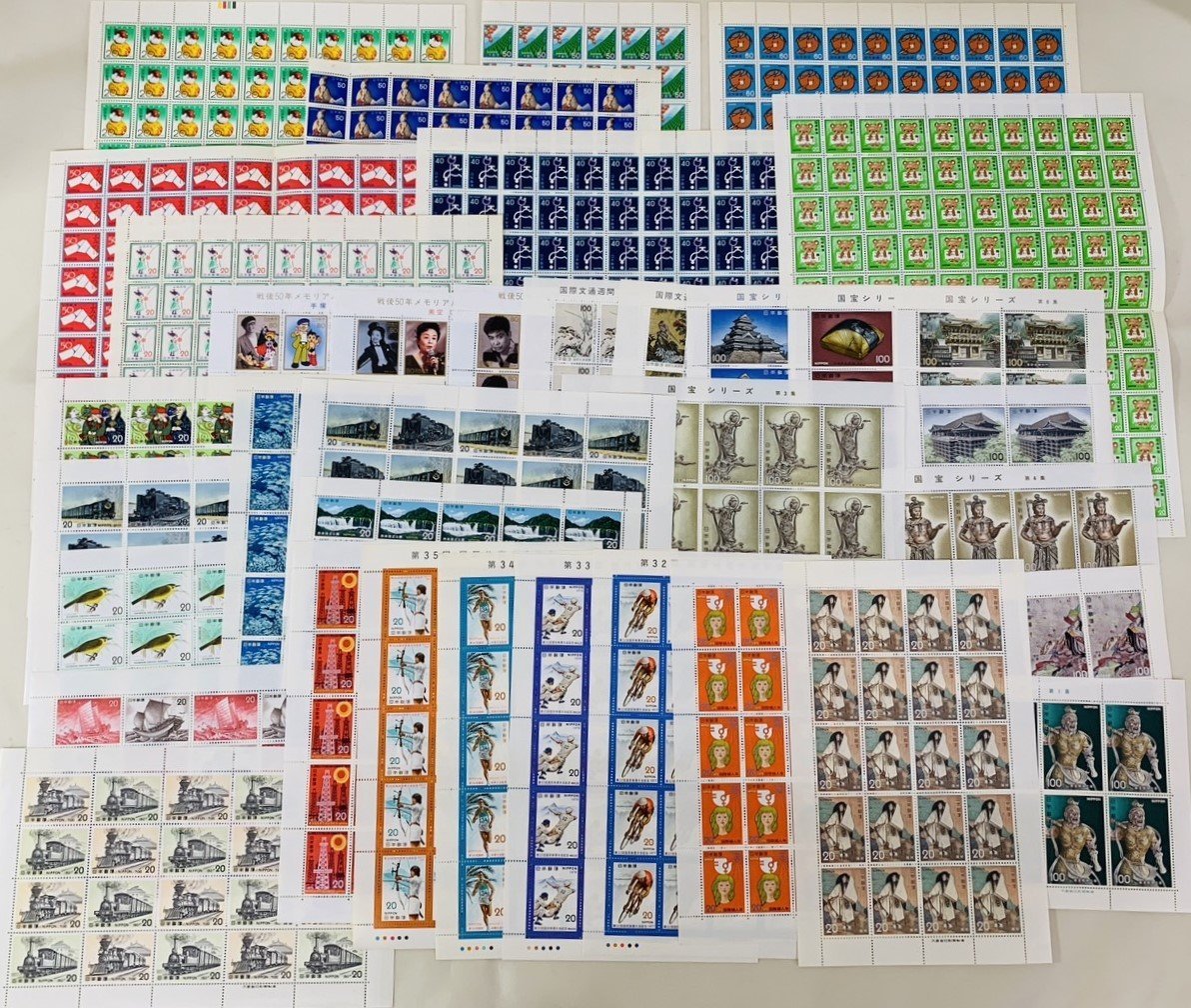 未使用】切手 まとめ 100円 80円 60円 50円 40円 20円 額面47980円