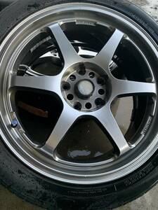 5次元　アルミホイール　１１４．３　１８インチ　２２５/45R18 8分山　