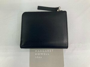 ２つ折財布　ウオレット　Ｌ字ジップコインケース付　黒　英国MARGARET　HOWELL★未使用格安！