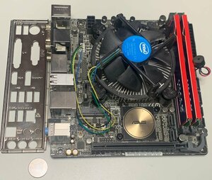 【中古】ASUS H97I-PLUS i5-4690S 4GBメモリ2枚 パネル有 Wifi部品無し / Mini-ITX LGA1150 M.2 SSDスロット搭載モデル