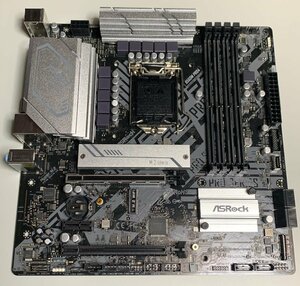 【訳有/ピン破損・修正有】ASRock B560M Pro4 パネル無し 元箱等付属 認識不可メモリスロット有 / LGA1200 Intel第10世代 MicroATX