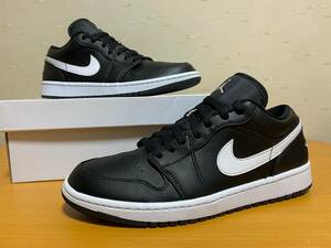 美品1回着用 NIKE W AIR JORDAN 1 LOW ウィメンズ29センチメンズ28.5センチ AO9944-001 エアジョーダン1 スネーク型押しホワイトスウッシュ