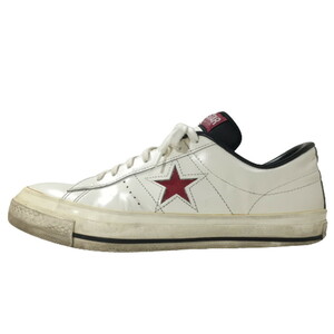 CONVERSE ONE STAR J コンバース ワンスター レザー ホワイト レッド 日本製 白 赤 27cm US 8.5