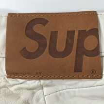 未使用品 Supreme シュプリーム 23SS レザーパンツ Patchwork Leather 5-Pocket Jean WHITE ホワイト 白 32_画像3