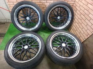 中古 レクサスRX 社外アルミ ホイール 22インチ 4本セット WORK GNOSIS HR201 HR1-SR タイヤ付き（難あり）265/40R22