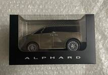 ☆新品未開封 トヨタ アルファード 40系 新型 非売品 プルバックカー ブラックTOYOTA ALPHARD プレシャスレオブロンド(4Y7)ミニカー_画像1