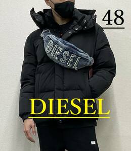 ディーゼル　パデッド ジャケット 1023　48サイズ(Mサイズ)　ロゴ　ブラック　新品 タグ付　DIESEL　W-ROLFYS-FD　A11467 0NIAU