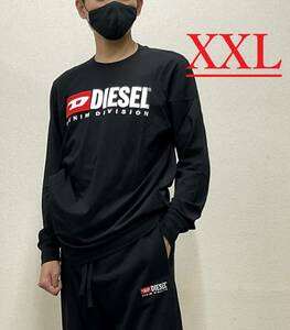 ディーゼル　長袖Tシャツ 20A23　XXLサイズ　ブラック　新品 タグ付　ロゴ クラッシック　DIESEL T-JUST-LS-DIV　A03768 0GRAI　ギフトにも