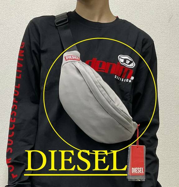 ディーゼル　ベルトバッグ 10B23　オフホワイト　新品 タグ付　プレゼントにも　DIESEL　RAVE BELTBAG X　X09372 P5183