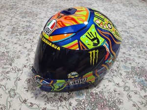 バレンティーノ・ロッシ　直筆サイン入りヘルメット　AGV K-3SV FIVE CONTINENT　sizeM　未使用