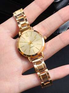 腕時計 レディース クォーツ 1個 女性 ゴールド 亜鉛合金 ストラップ ビジネス 丸い , 用 日常生活 ダイヤルクォーツウォッ