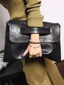  lady's bag clutch bag luxury g llama las, elegant,.., quiet .. luxury Large black sk air bag vi nte-
