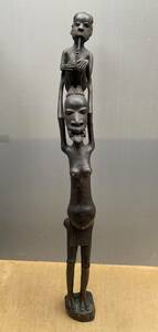 ビニャーゴ454/特大 アフリカ タンザニア マコンデ 民族 立像 黒檀 彫刻 木彫 長さ100cm 幅13cm 重さ3.8kg シェタニ プリミティブ