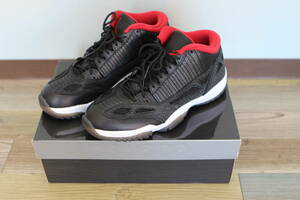 #2966 未使用 NIKE AIR JORDAN 11 RETRO LOW IE BLACK VARSITY RED 306008-001 CM26.5 ナイキ エアジョーダン 11 レトロ ロー 黒赤