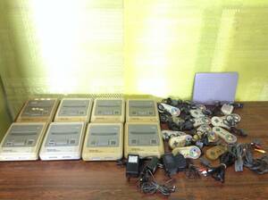 Nintendo Super Famicom 8consoles 6controllers tested 任天堂 スーパーファミコン 本体8台 コントローラ16台 動作確認済 C811