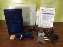 SCPH-37000 Ocean Blue Console PlayStation 2 PS2 SONY w/box Tested PlayStation 2 オーシャン・ブルー 動作確認済 C778_画像1