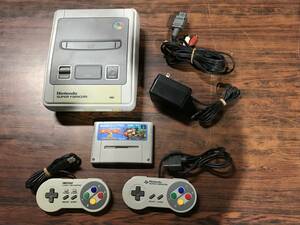 Nintendo Super Famicom console 2controllers sets working 任天堂 スーパーファミコン 本体1台 コントローラ2台 セット 動作確認済 C693