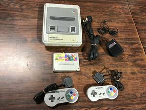 Nintendo Super Famicom console 2controllers sets working 任天堂 スーパーファミコン 本体1台 コントローラ2台 セット 動作確認済 C694