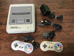 Nintendo Super Famicom console 2controllers sets tested 任天堂 スーパーファミコン 本体1台 コントローラ2台 セット 動作確認済 C709