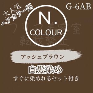 G-6AB エヌドット　白髪染め　セット　ショート　メンズヘア用　ヘアカラー剤　アッシュブラウン　トーン違いあり