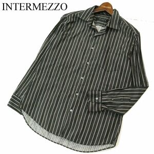 INTERMEZZO インターメッツォ レナウン 秋冬 細畝 コーデュロイ★ 長袖 ストライプ シャツ Sz.L　メンズ　A3T12390_A#B