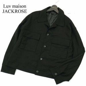 Luv maison JACKROSE ジャックローズ 秋冬 オーバーサイズ★ ワーク ジャケット Sz.46　メンズ 黒 ビッグシルエット　A3T12702_B#N