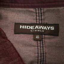 HIDEAWAYS NICOLE ハイダウェイ ニコル 秋冬 細畝 コーデュロイ★ 長袖 ウエスタン シャツ Sz.46　メンズ　A3T12695_B#B_画像5