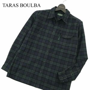 TARAS BOULBA タラスブルバ 秋冬 ポリ&コットン★ 長袖 ワーク チェック ネル シャツ Sz.L　メンズ アウトドア　A3T12693_B#B