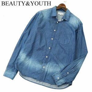 BEAUTY&YOUTH ユナイテッドアローズ 通年 USED加工★ 長袖 デニム シャツ Sz.XL　メンズ 大きいサイズ　A3T12726_B#C