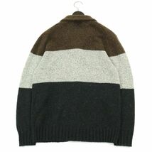 未使用★ SIMPLE LIFE シンプルライフ レナウン 秋冬 イタリア製生地 ウール ニット ジャケット カーディガン Sz.L　メンズ　A3T12685_B#K_画像4