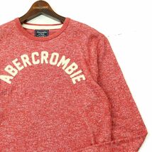 Abercrombie&Fitch アバクロンビー＆フィッチ 通年 ロゴ★ クルーネック コットン ニット セーター カットソー Sz.M　メンズ　A3T12550_A#L_画像2