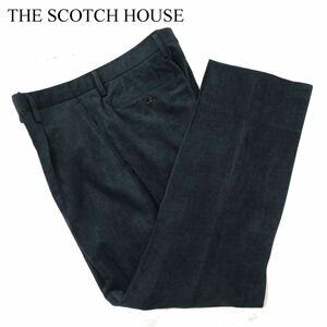 THE SCOTCH HOUSE スコッチハウス 秋冬 起毛★ ストレッチ スラックス パンツ Sz.82　メンズ ネイビー　A3B05184_B#Q